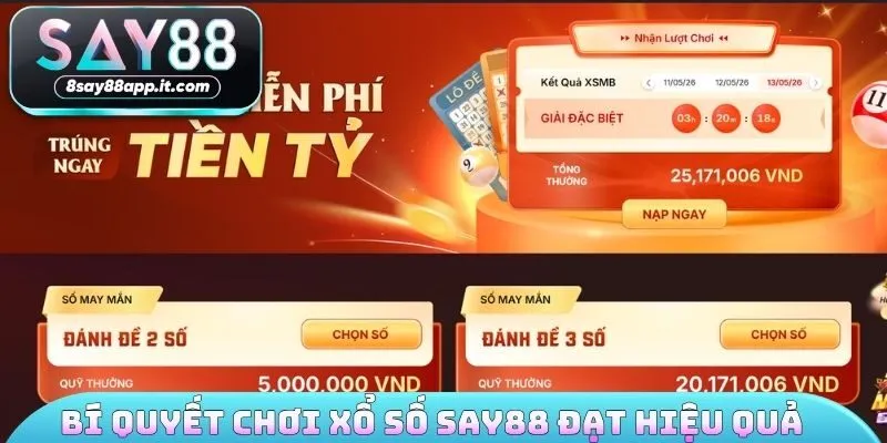 Bí quyết chơi xổ số SAY88 đạt hiệu quả tối ưu