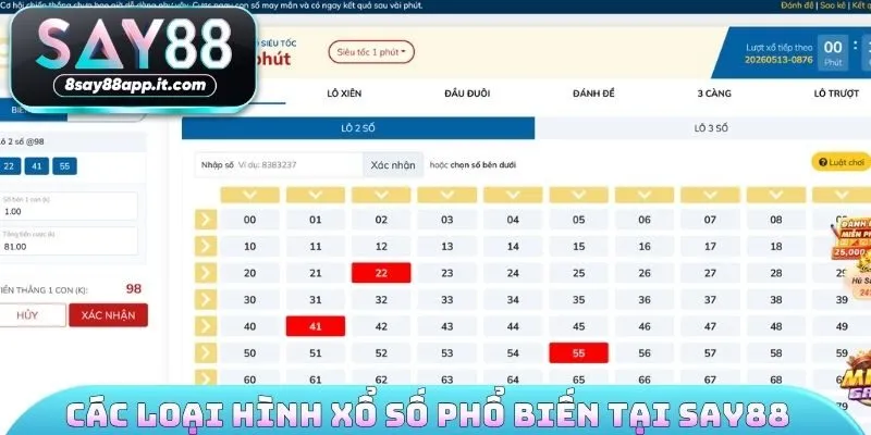 Các loại hình xổ số phổ biến tại SAY88